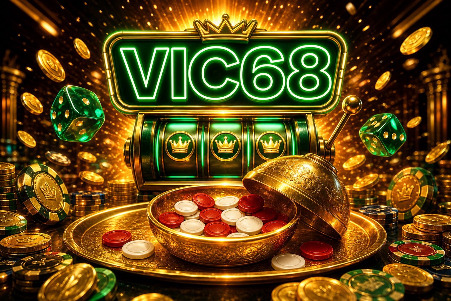 Màn hình đăng ký tài khoản VIC68 với hộp quà chào mừng người chơi mới